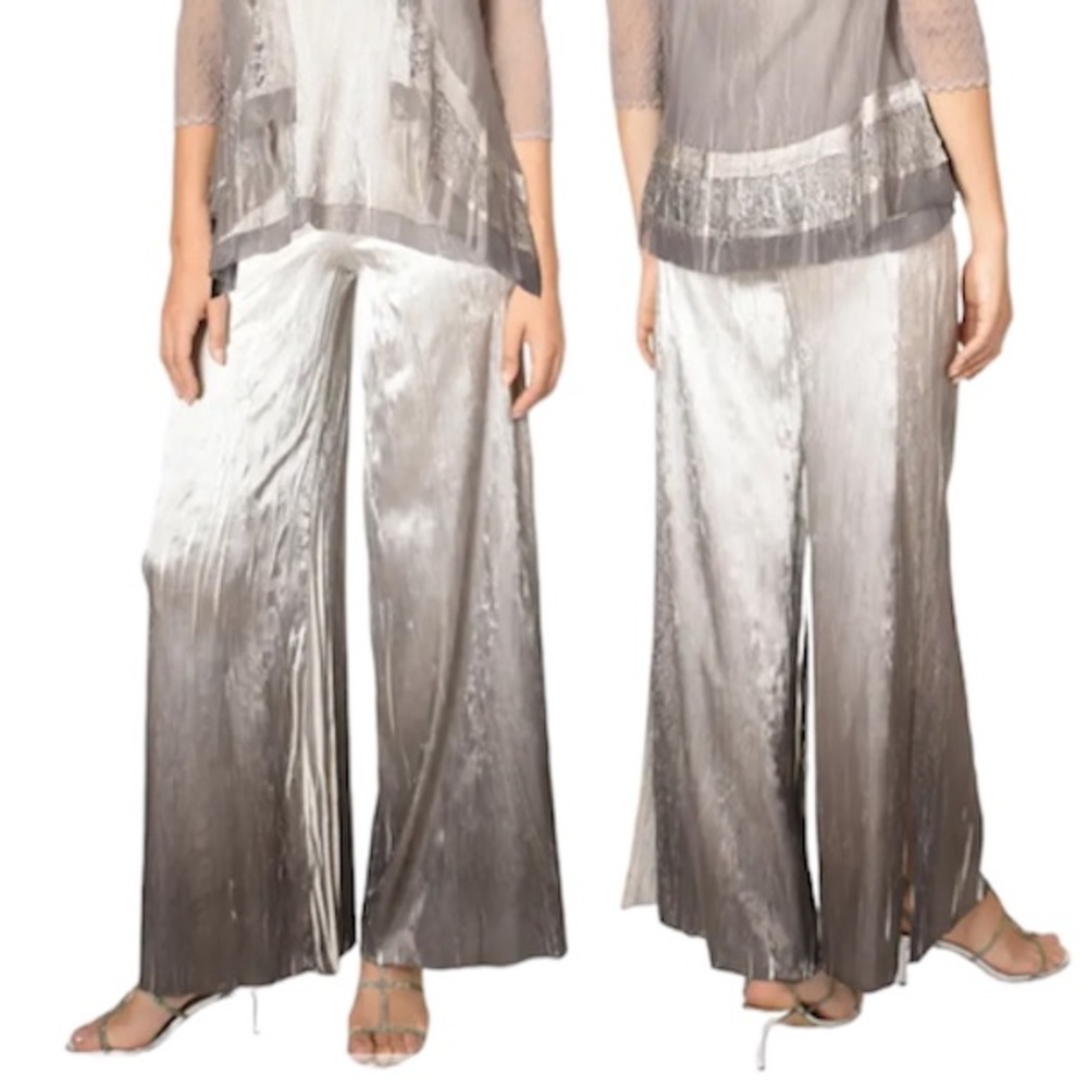 Komarov Ombre Flowy Wide Leg Palazzo Pants Size S NEW